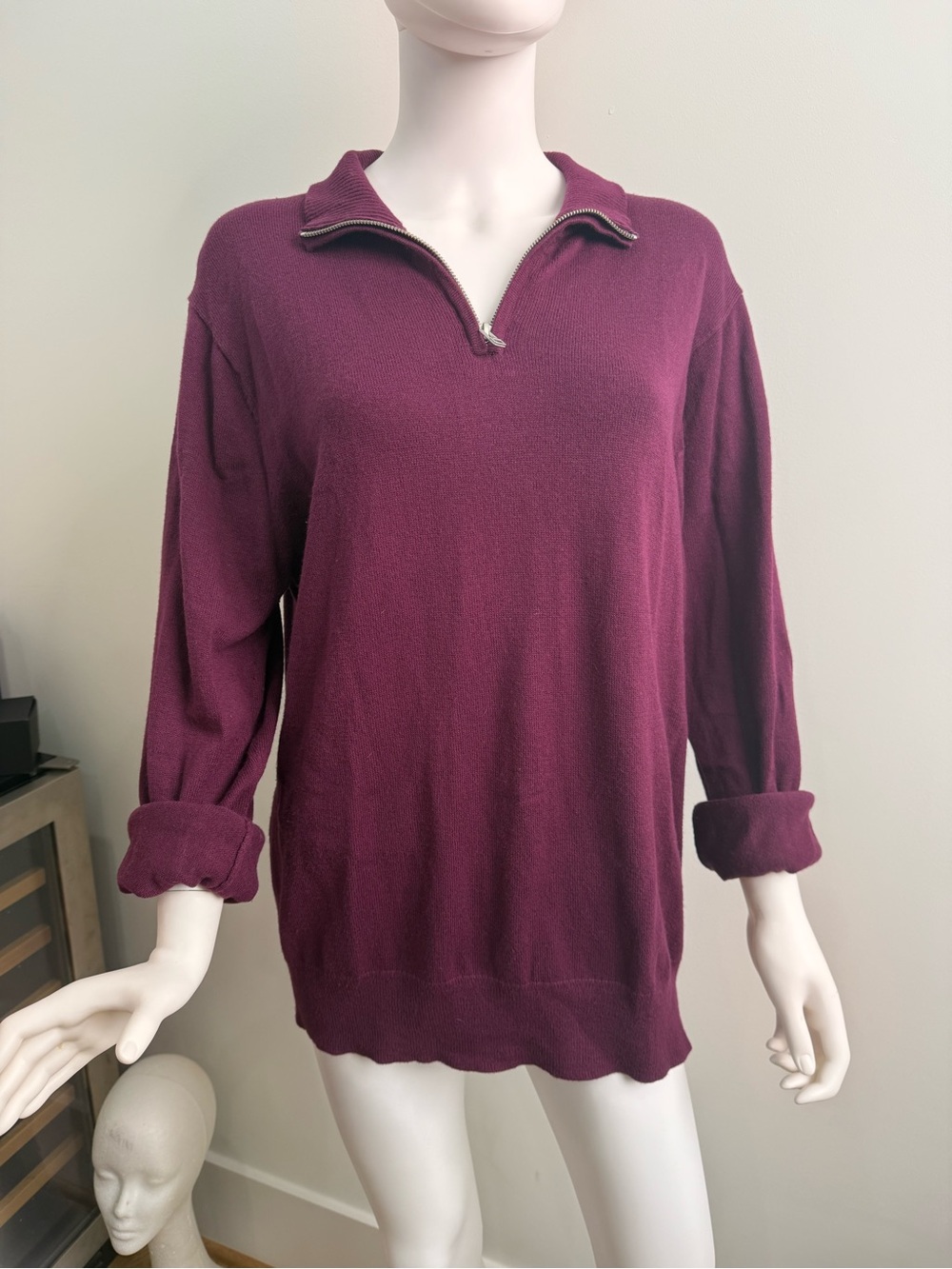 Bonobos Plum Half-Zip Pullover Sweatshirt